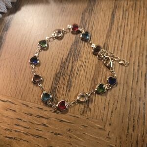 Vibrant Multi~Colored Heart Bracelet